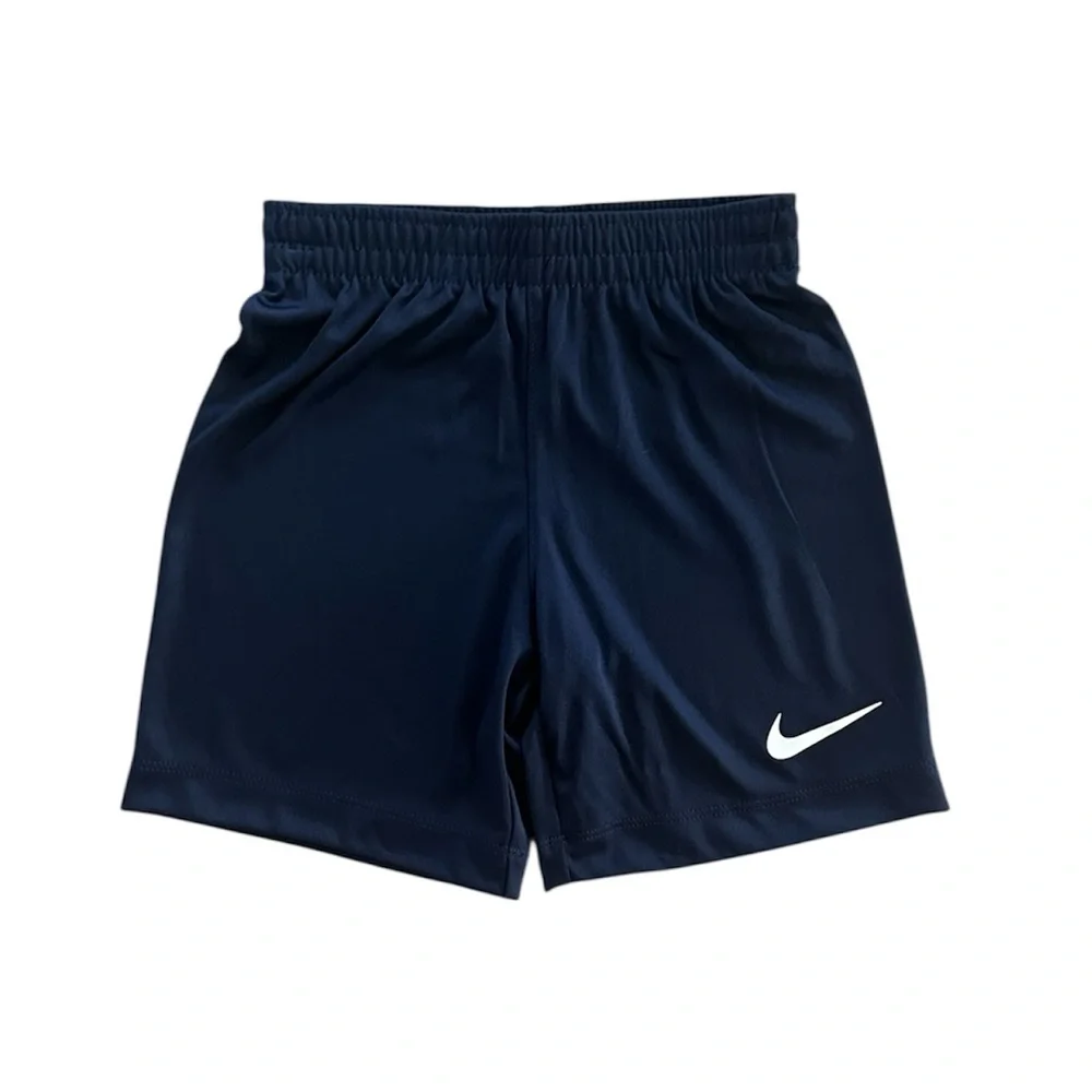 Nike Boys 2PC Dri-FIT Athletic Set Size 4 Gray Swoosh Shirt Navy Shorts NWT